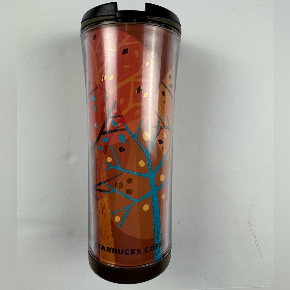 Collectible Starbucks Coffee Fall Trees Gold Leaves insulated tumbler from 2007